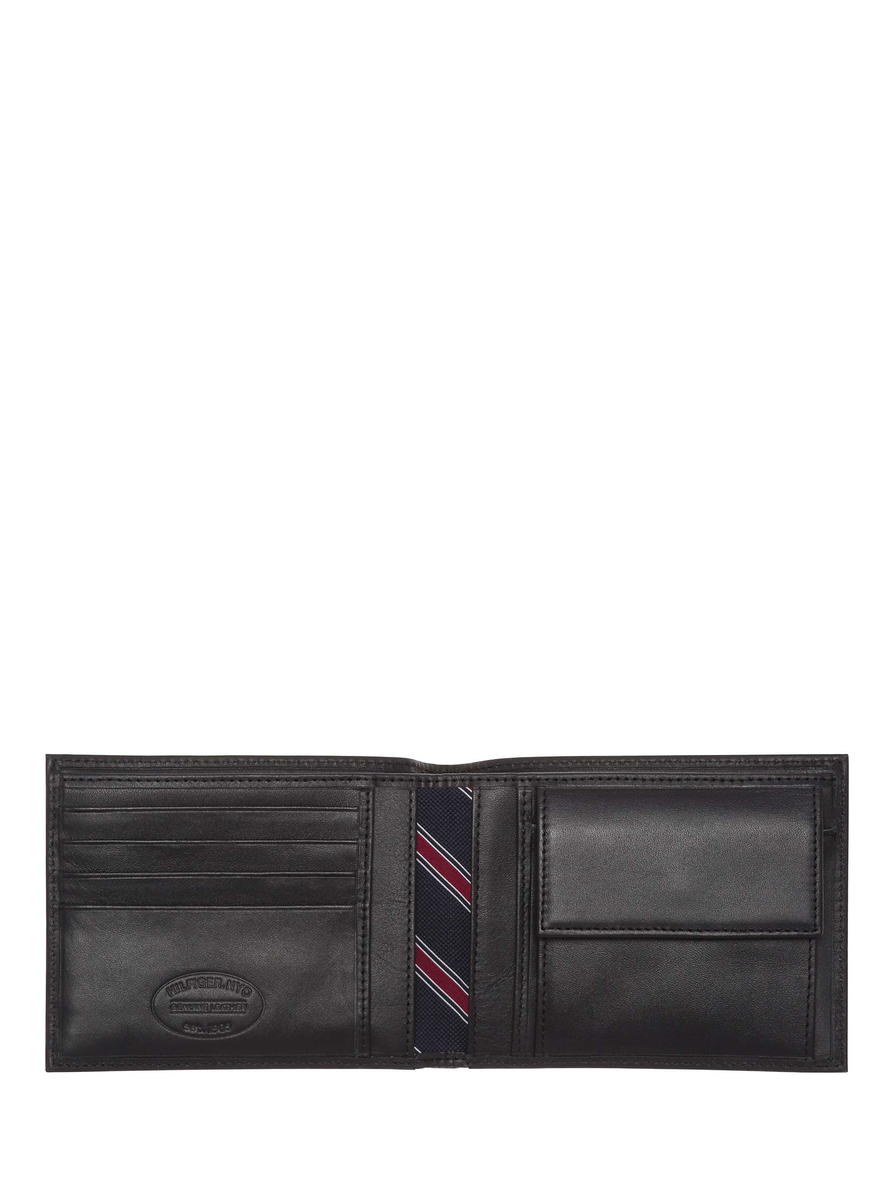 Tommy Hilfiger Eton Leather Coin Wallet, Black at John Lewis & Partners