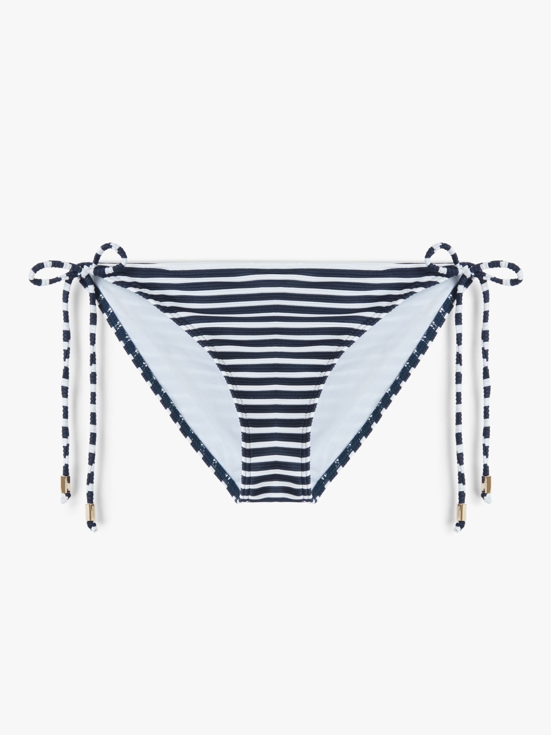 Buy John Lewis Nirvana Stripe Tie Side String Bikini Briefs, Navy/White Online at johnlewis.com