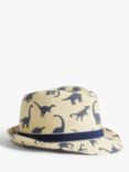John Lewis Kids' Dinosaur Straw Trilby Hat, Neutral