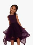 Chi Chi London Kids' Thais Ruffle Party Dress, Berry