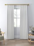 John Lewis Textured Weave Recycled Polyester Pair Blackout/Thermal Lined Pencil Pleat Curtains, White