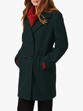 Phase Eight Lucine Wool Blend Coat, Forest Green