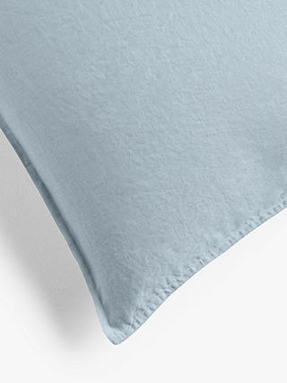 John Lewis & Partners 100% Linen Standard Pillowcase, French Blue
