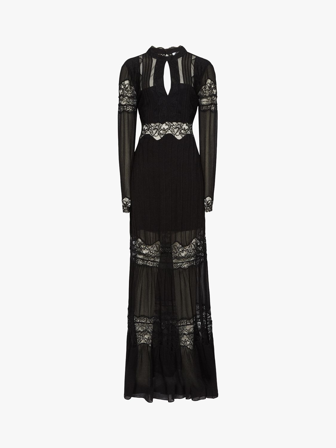 Reiss Miranda Lace Maxi Dress, Black