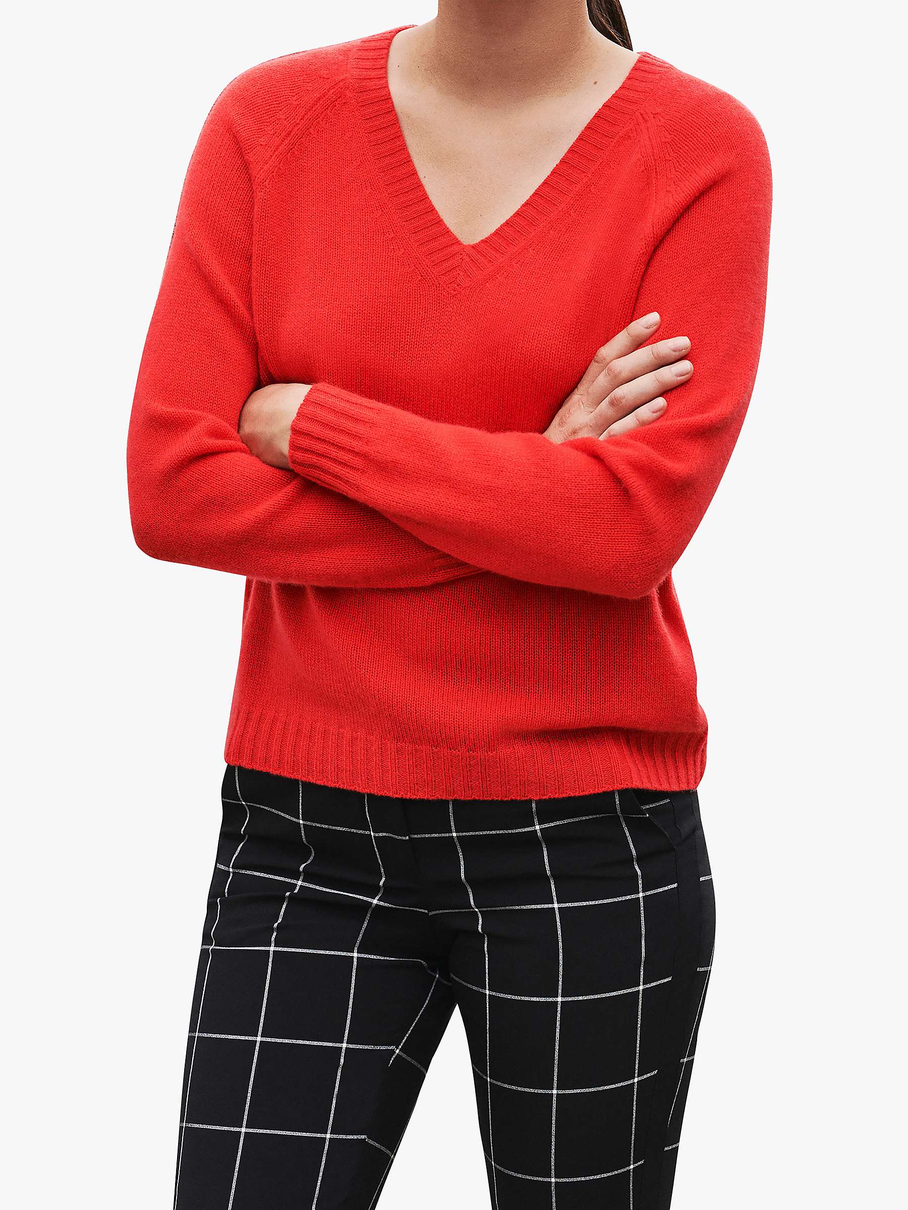 Buy Pure Collection Cashmere Lofty V-Neck Sweatshirt Online at johnlewis.com
