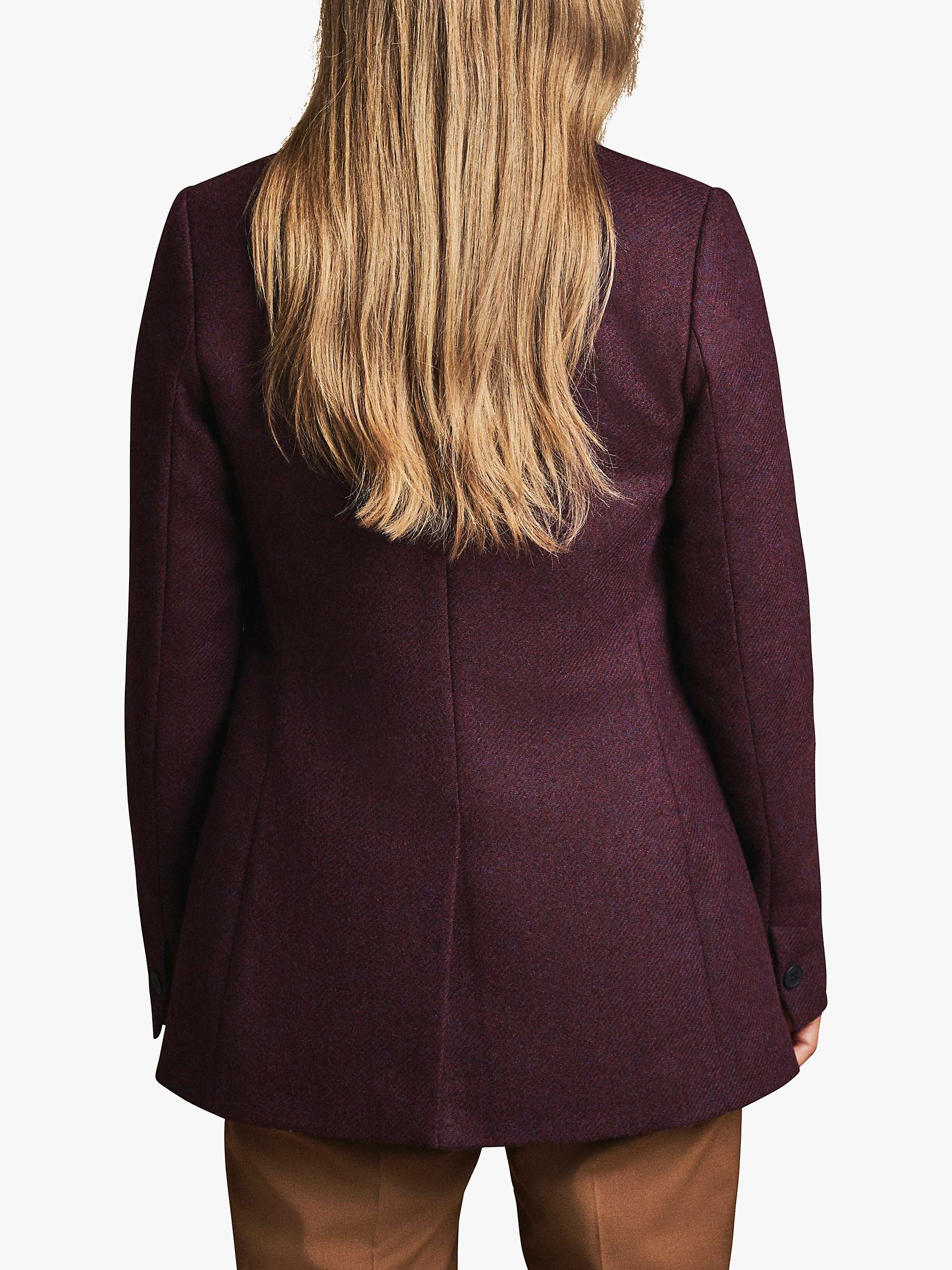 Buy Pure Collection Wool Blazer, Burgundy Online at johnlewis.com