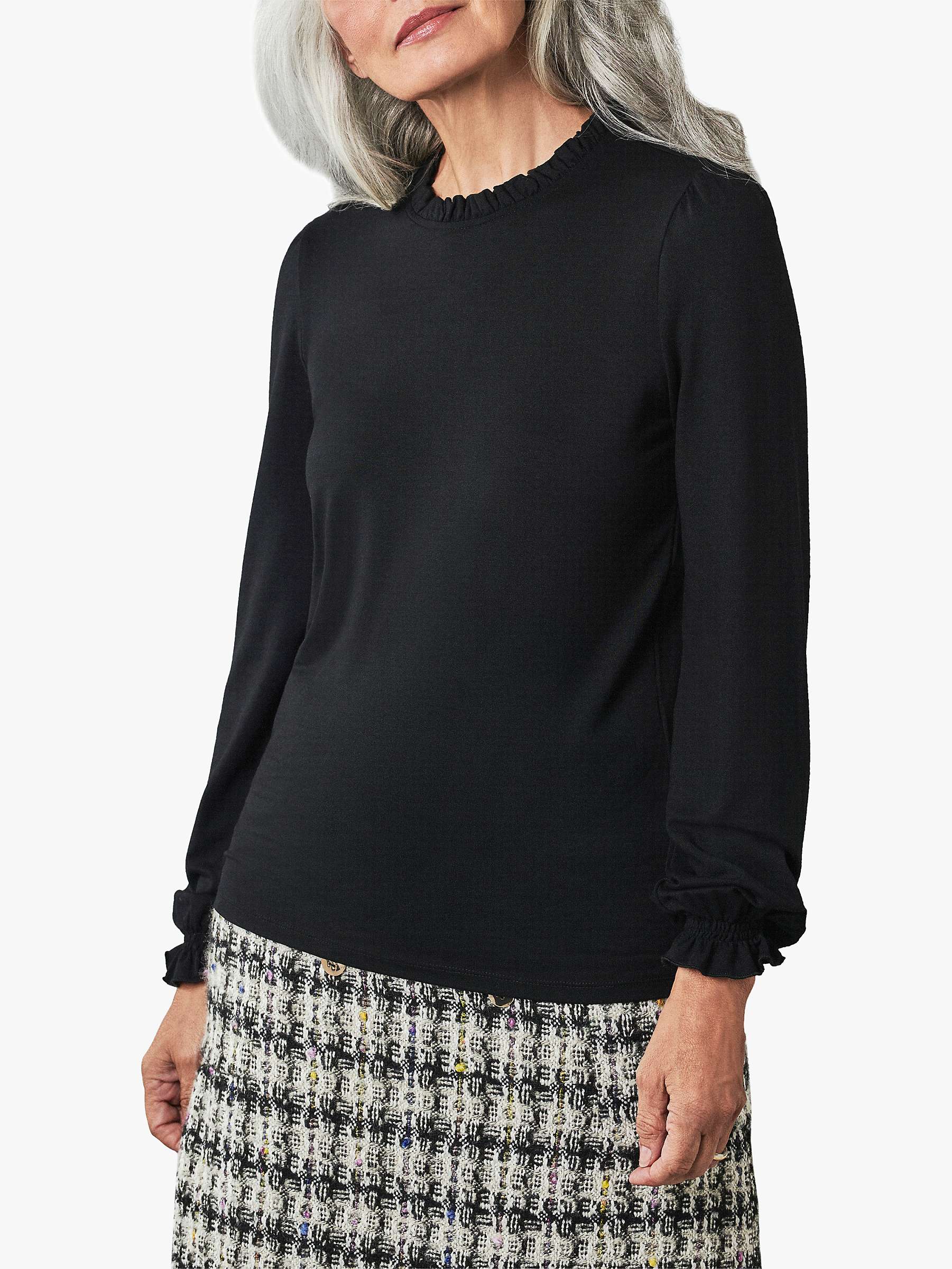 Buy Pure Collection Ruffle Neck Top Online at johnlewis.com