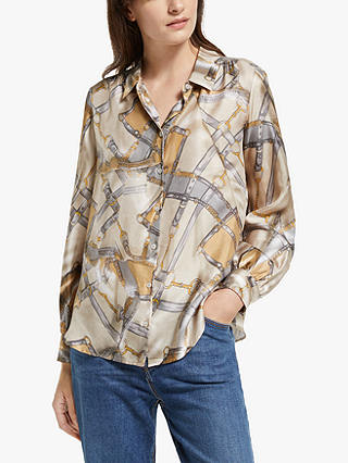 Weekend MaxMara Nido Silk Shirt, Camel/Multi