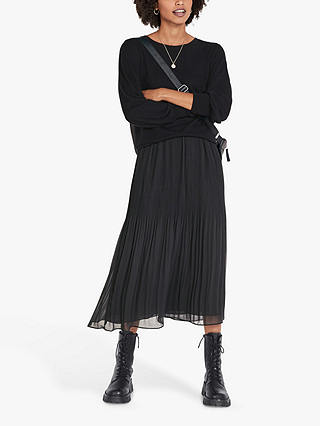 HUSH Mavis Midi Skirt, Graphite