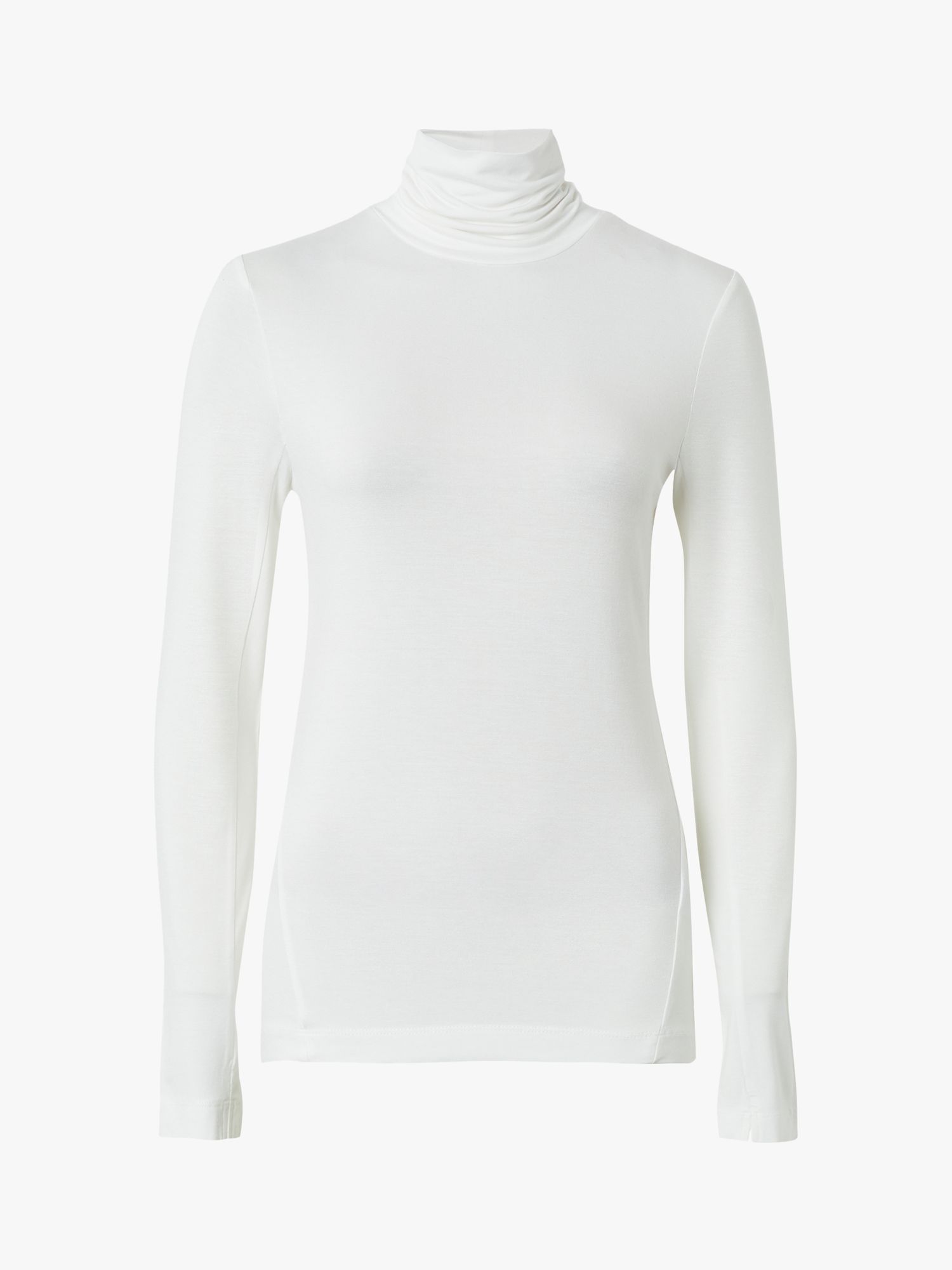French Connection Venitia Roll Neck Jersey Top, Classic Cream, XS
