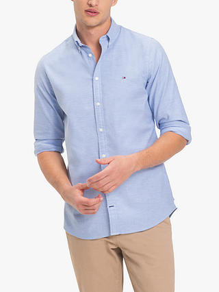 Tommy Hilfiger Slim Cotton Oxford Shirt, Shirt Blue, XS