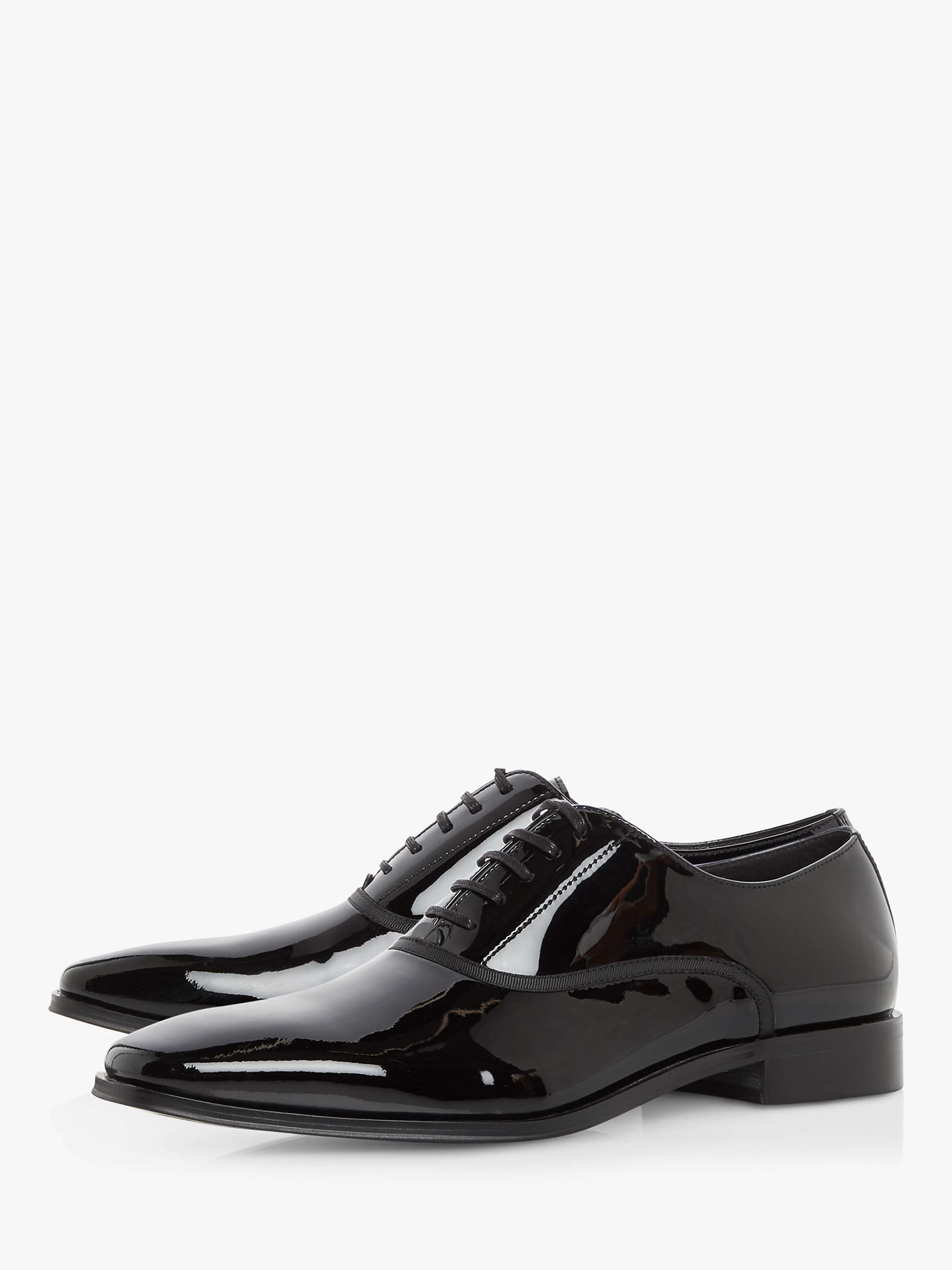 Buy Dune Swan Patent Leather Oxford Shoes, Black Online at johnlewis.com