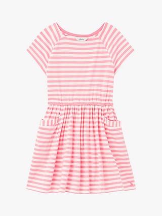 Little Joule Kids' Jude Stripe Dress, Pink