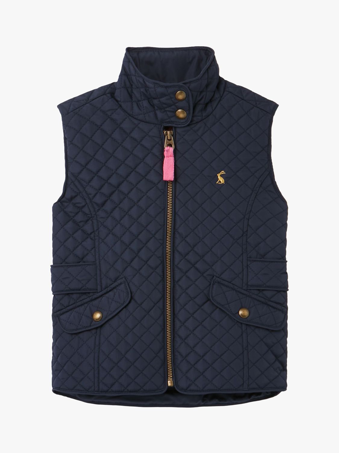 Little Joule Kids' Jilly Quilted Gilet, Navy