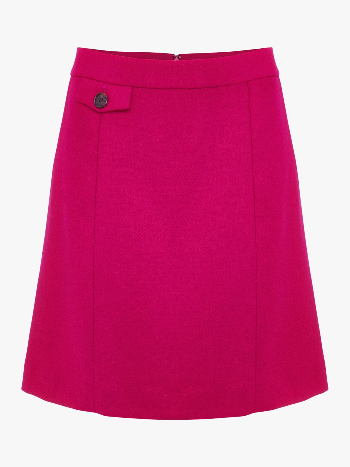 Hobbs Arianne Wool A-Line Skirt, Bright Pink