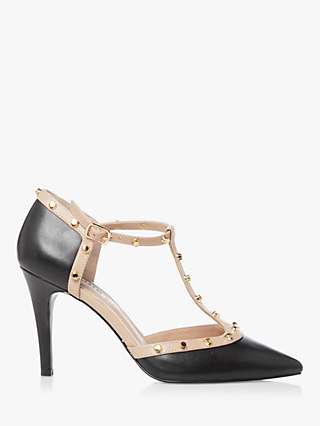 Dune Cliopatra Studded Stiletto Court Shoes, Black