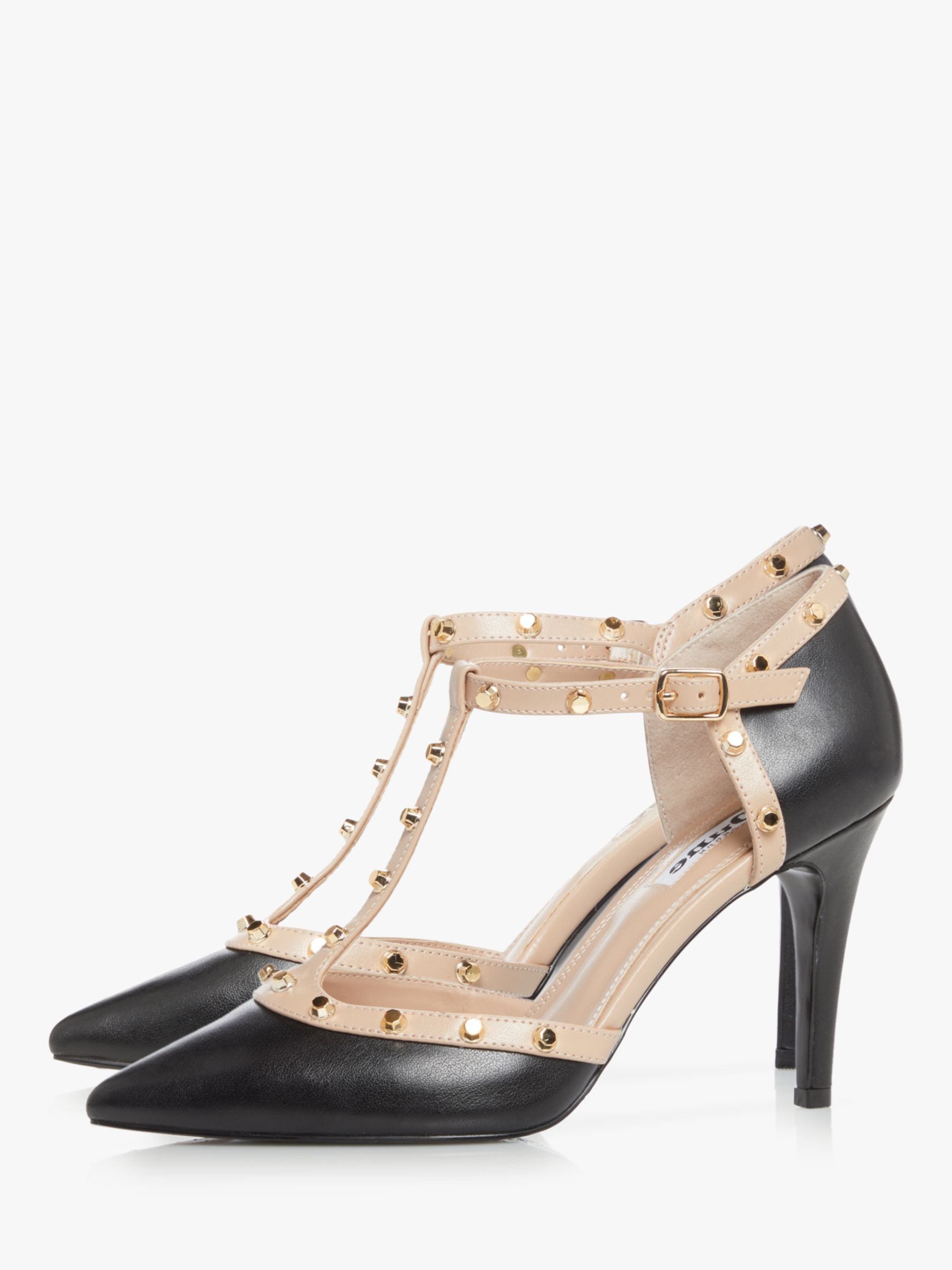 Dune Cliopatra Studded Stiletto Court Shoes, Black at John Lewis & Partners