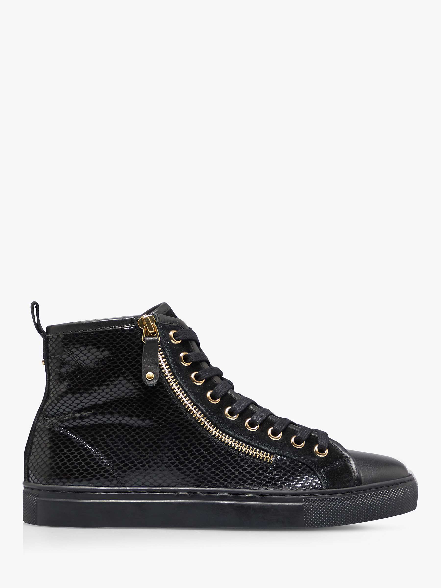 Buy Dune Elfred Leather Side Zip High Top Trainers Online at johnlewis.com