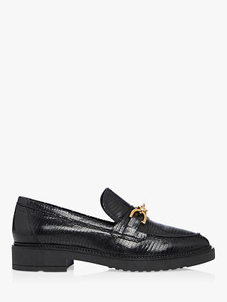 Dune Gisella Leather Reptile Loafers