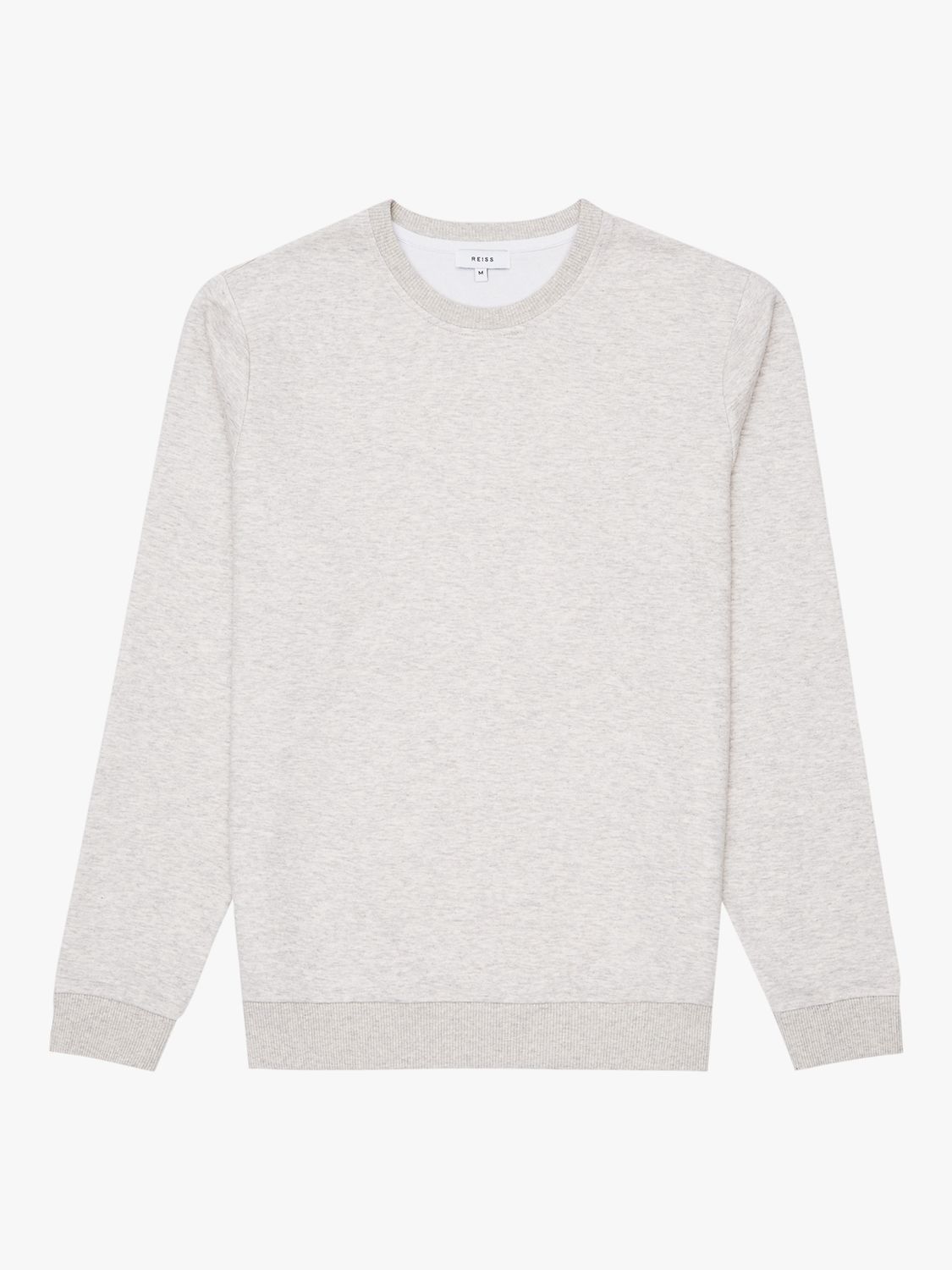 Reiss Douglas Cotton Blend Jersey Sweatshirt, Soft Grey, XS