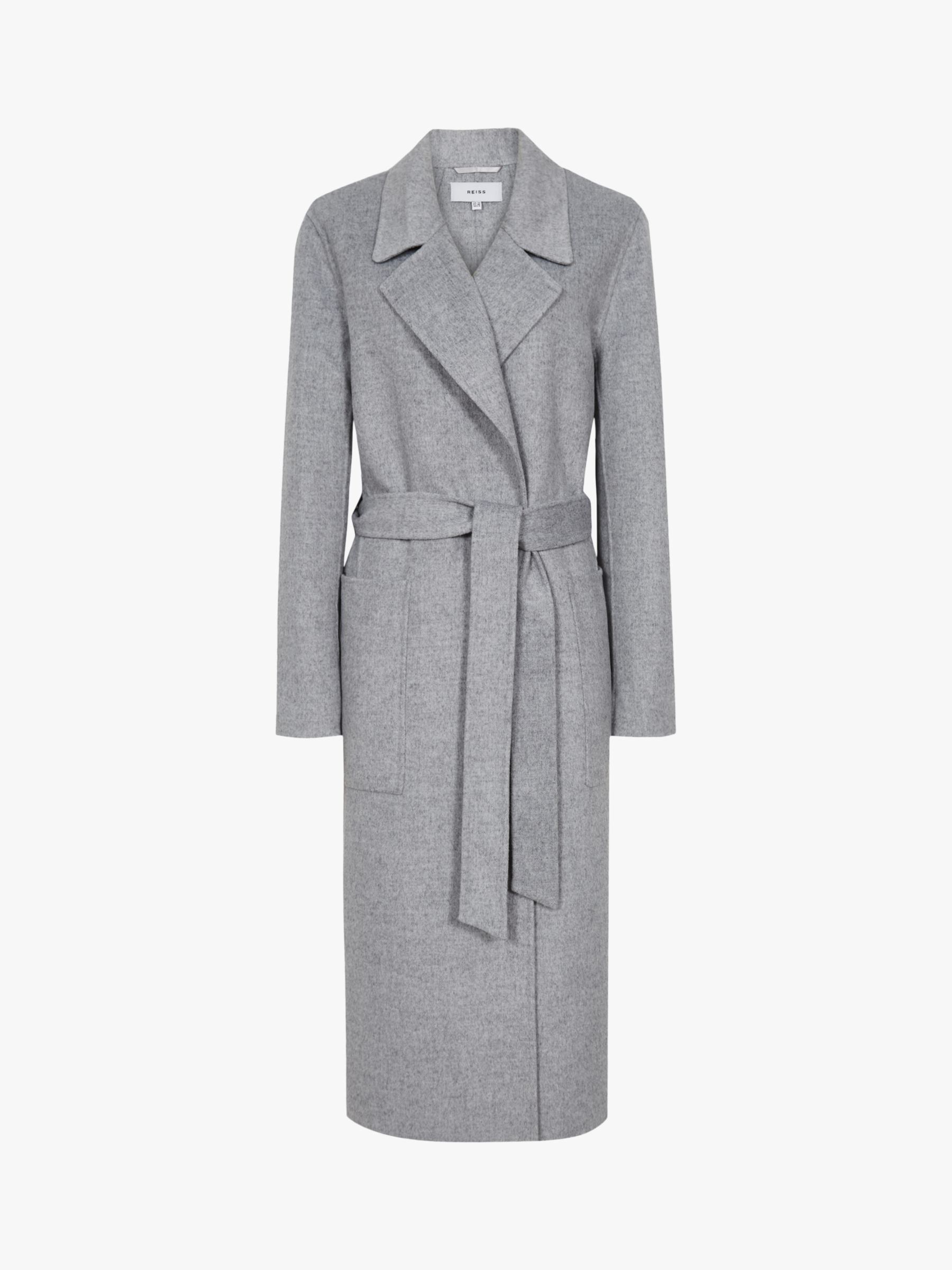 Reiss Millie Wool Blend Longline Coat, Grey