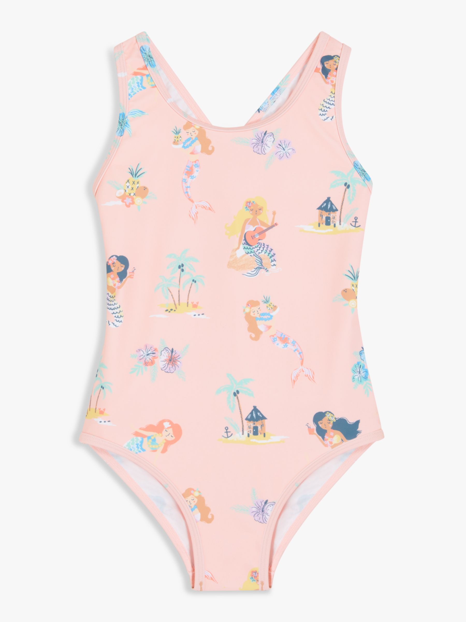 John Lewis Kids' Mermaid Swimsuit, Pink