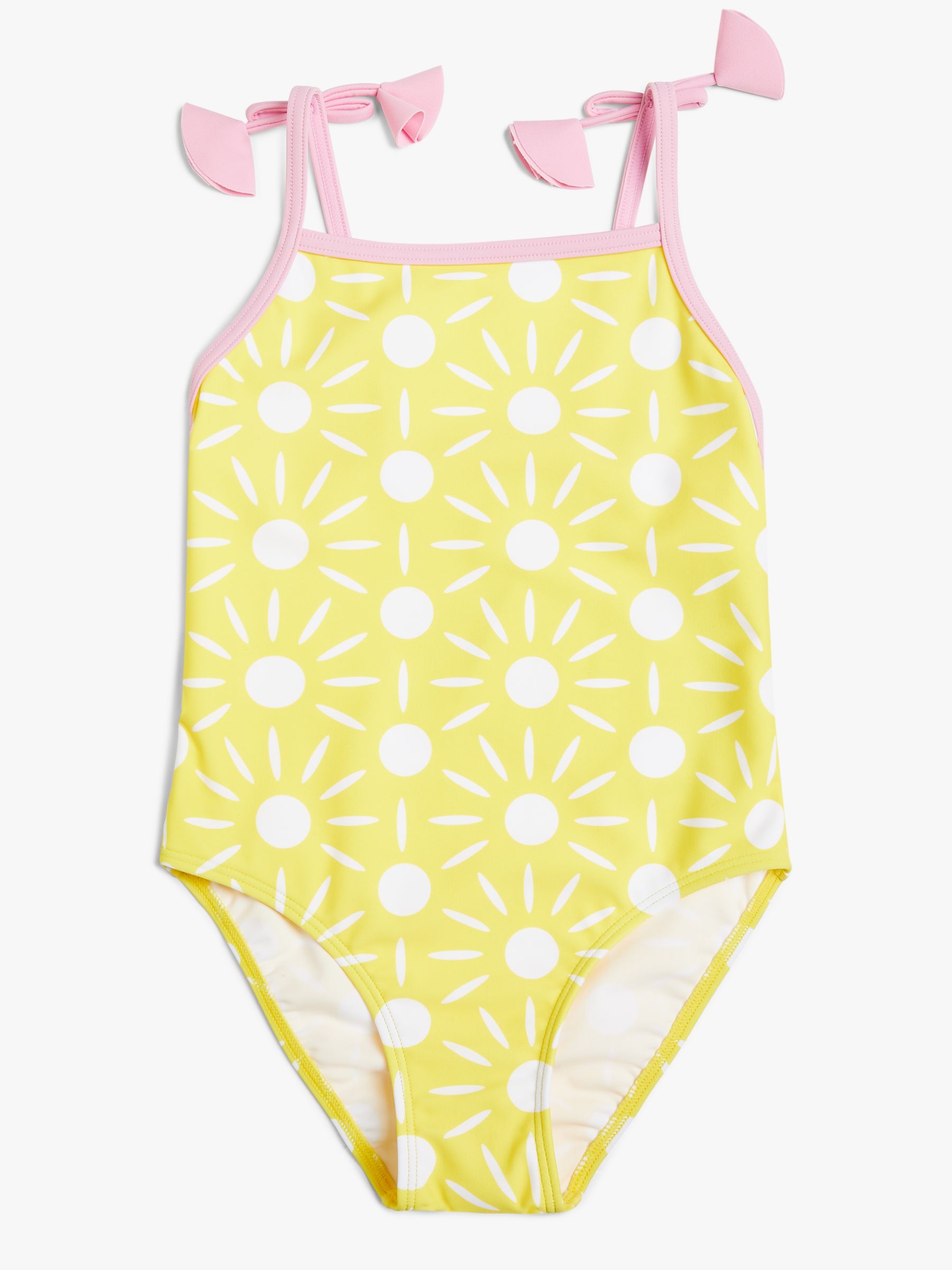 John Lewis & Partners Kids' Pineapple Tassel Strap Swimsuit, Yellow