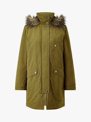 Four Seasons Caban Detachable Fur Trim Parka Jacket