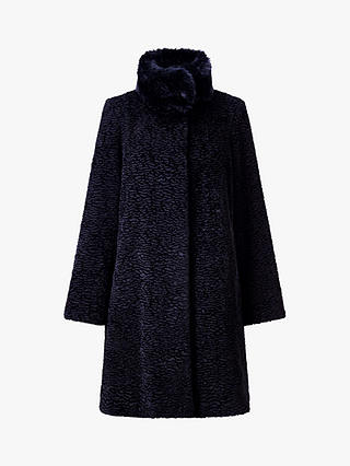 Four Seasons Astrakan Faux Fur Long Coat