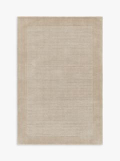 John Lewis ANYDAY Border Wool Rug, Pale Mole, L300 x W200 cm