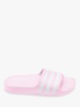 adidas Kids' Adilette Aqua Sliders, Clear Pink/FTWR White