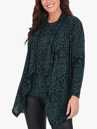Live Unlimited Curve Burn Out Cardigan, Green/Multi