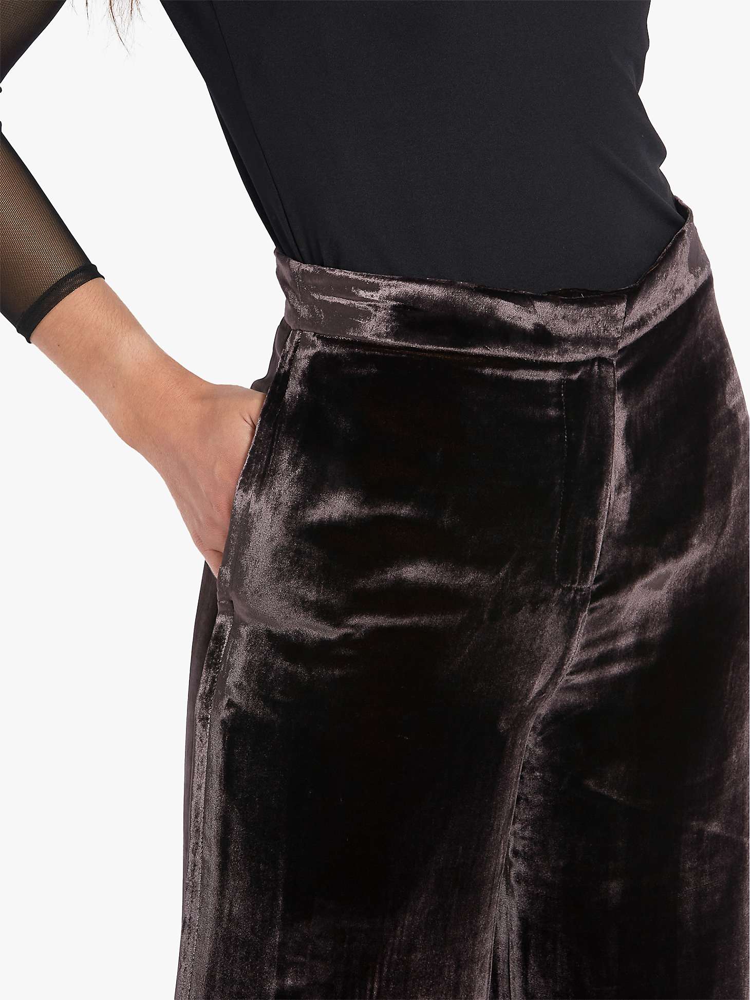 Buy Helen McAlinden Naomi Velvet Trousers, Mulberry Online at johnlewis.com