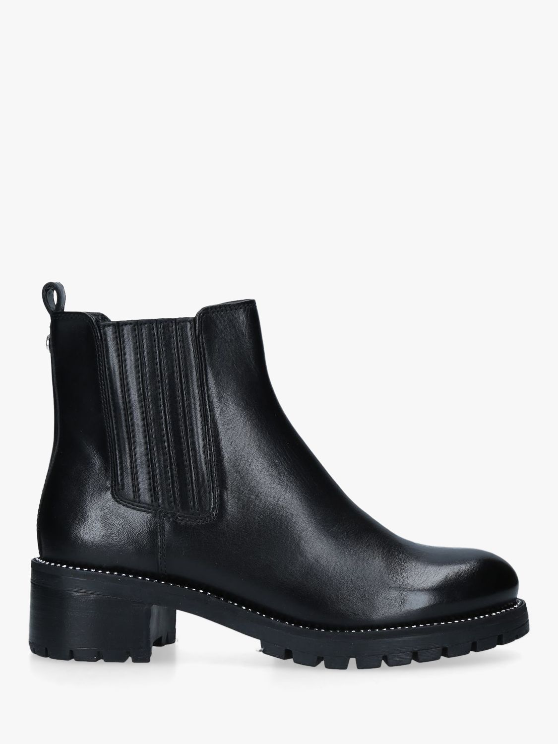 Carvela Treaty Leather Chelsea Boots, Black at John Lewis & Partners