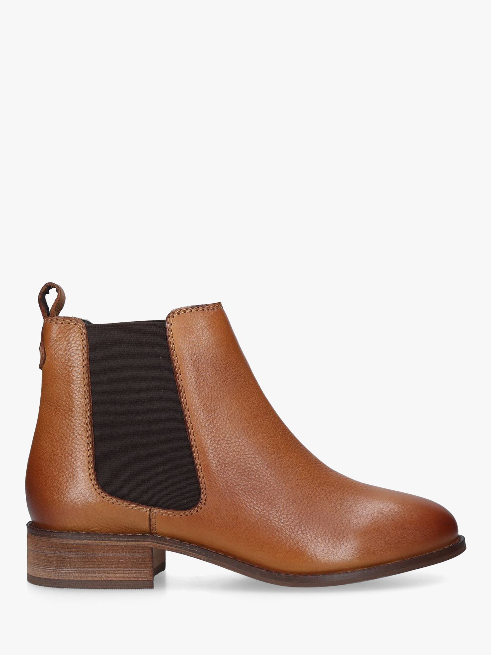Carvela Stormy Leather Chelsea Boots, Tan at John Lewis & Partners