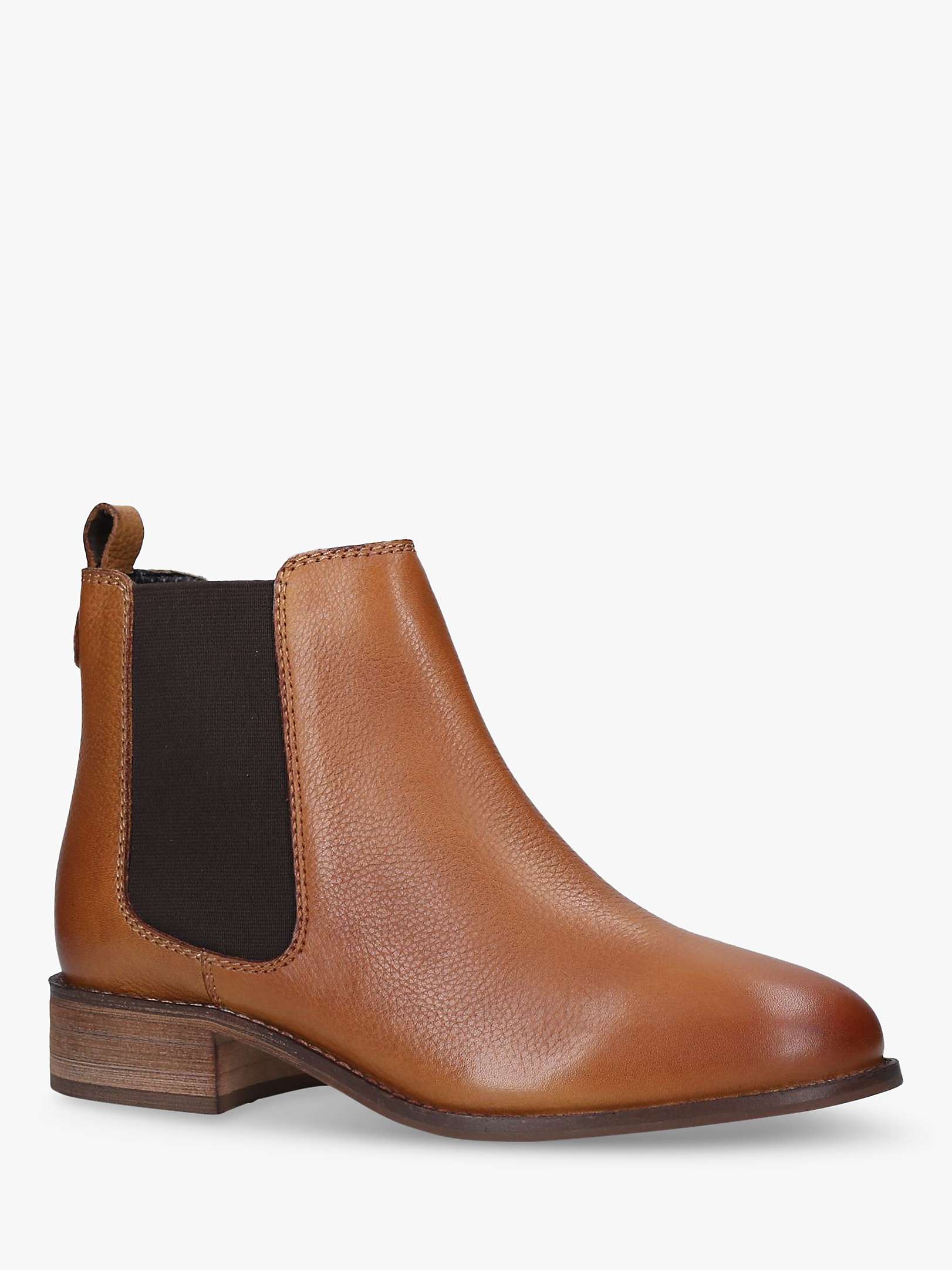 Carvela Stormy Leather Chelsea Boots, Tan at John Lewis & Partners