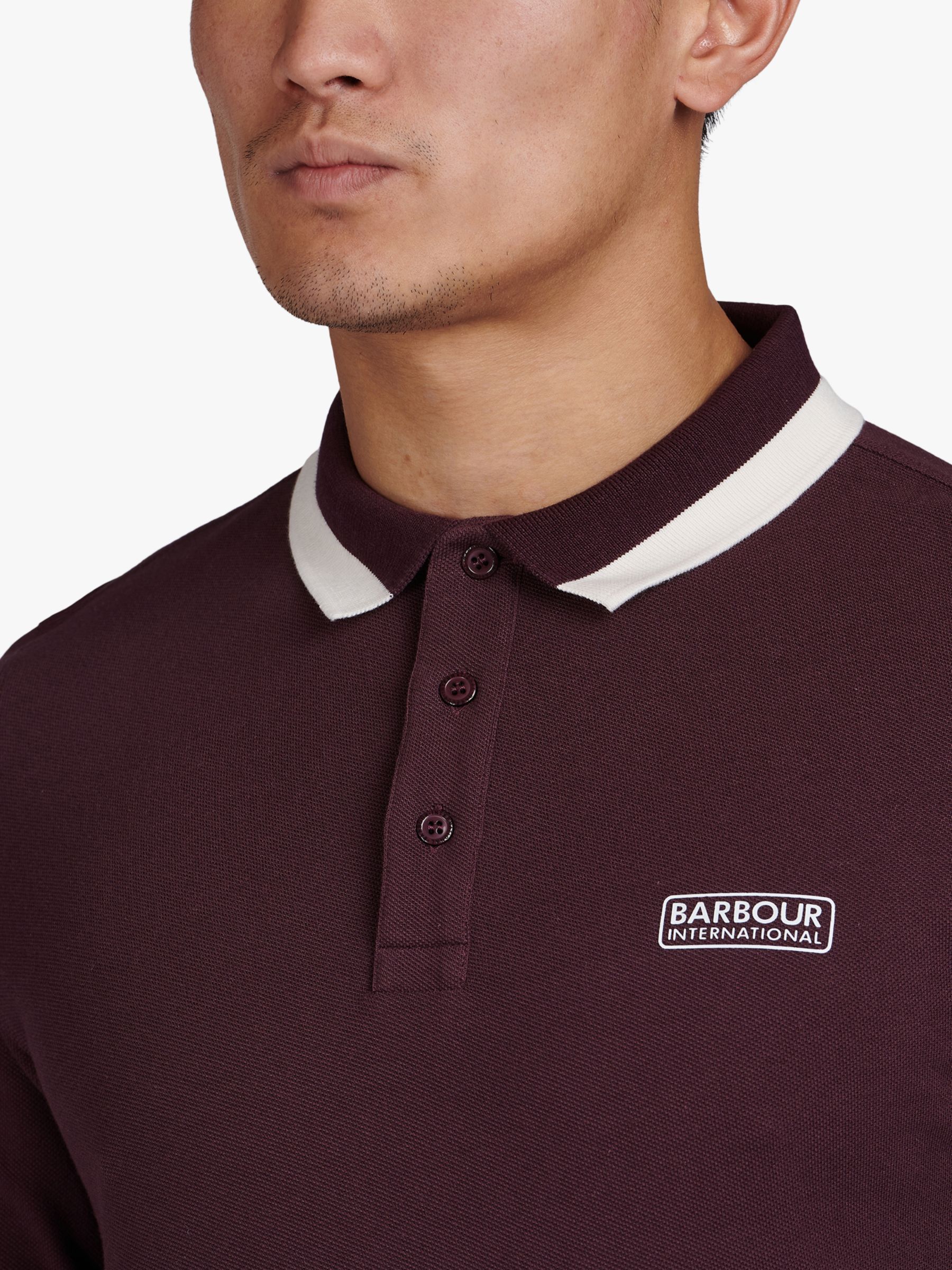 barbour international long sleeve polo shirt