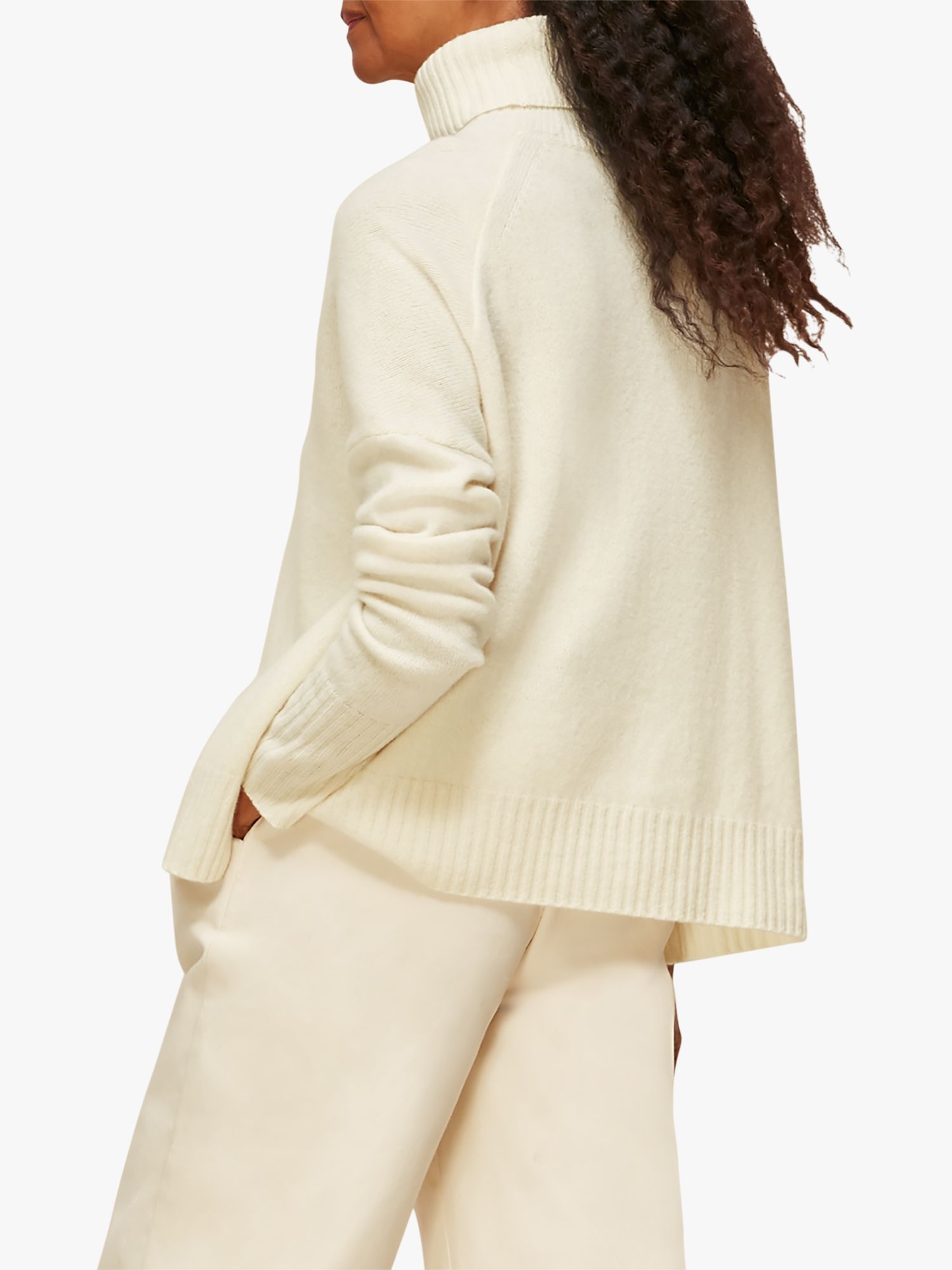 Ivory Roll Neck Wool Knit, WHISTLES