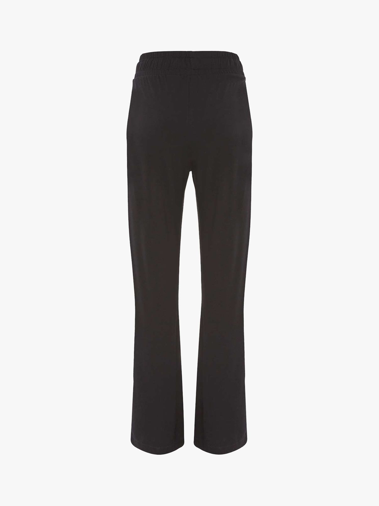 Mint Velvet Wide Leg Jersey Trousers, Black at John Lewis & Partners