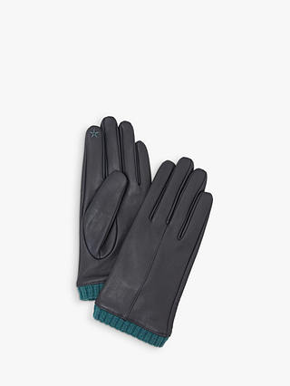 White Stuff Leather Knit Cuff Gloves