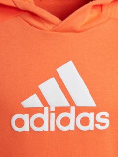 adidas Kids' Logo Front Hoodie, Orange, 7-8 years