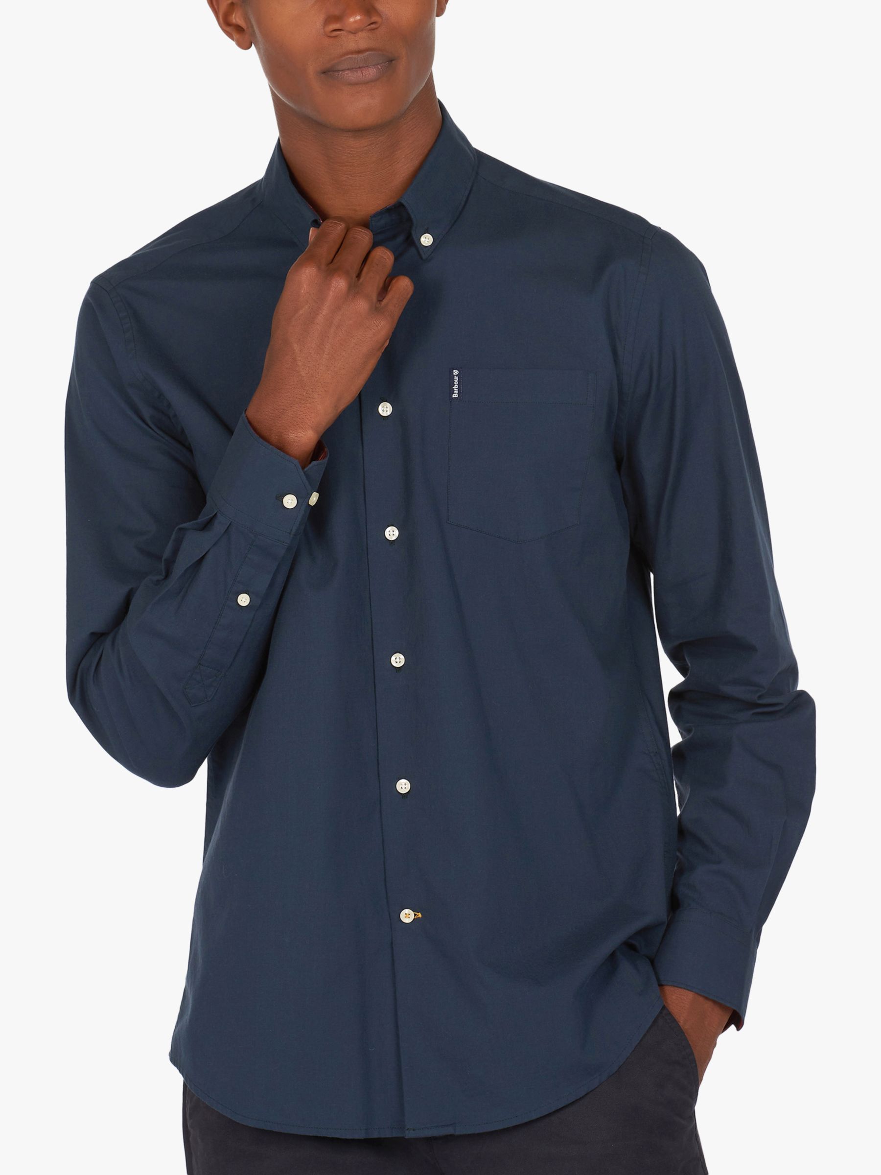 Barbour Lifestyle Cameron Tailored Button Down Collar Shirt, Navy