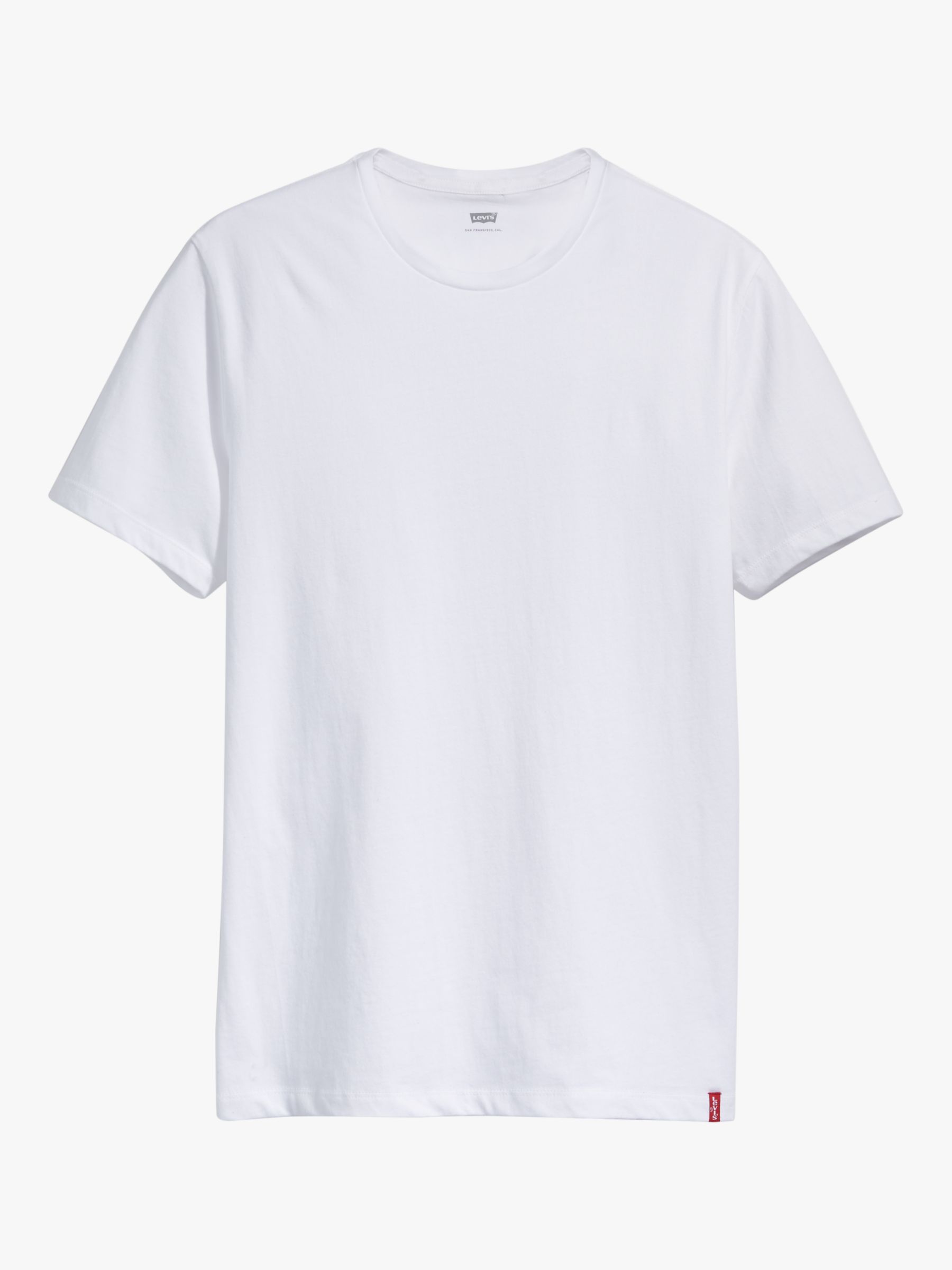 Levi's Cotton Slim Fit Crew Neck T-Shirt, Pack of 2, Blue/White at John ...