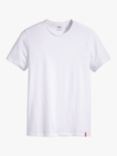 Levi's Cotton Slim Fit Crew Neck T-Shirt, Pack of 2, White/Heather Grey