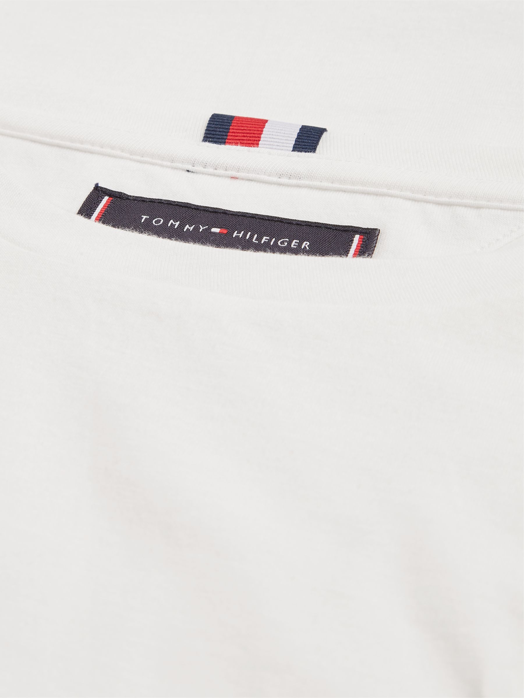 Tommy Hilfiger Flag Logo Crew Neck T-Shirt, Snow White, XS