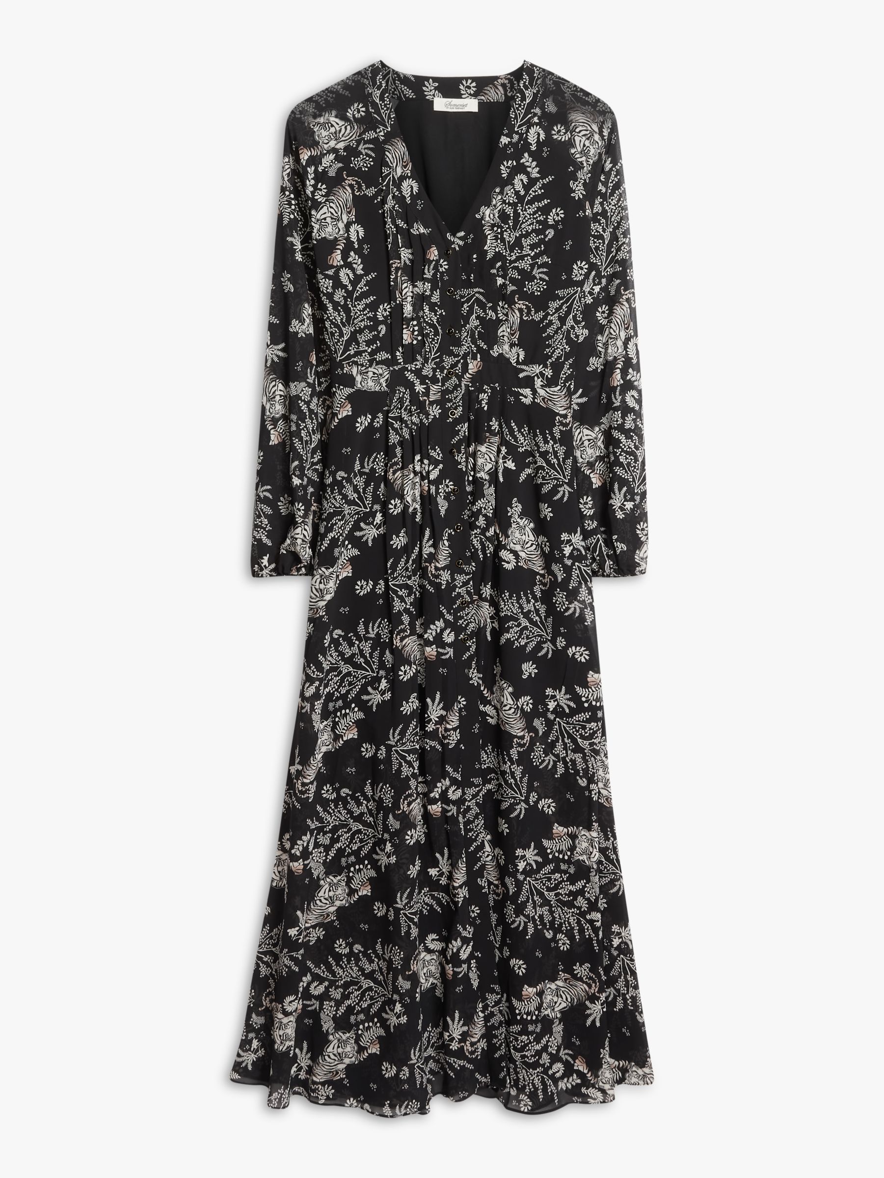 Somerset by Alice Temperley Tiger Fern Maxi Dress, Black