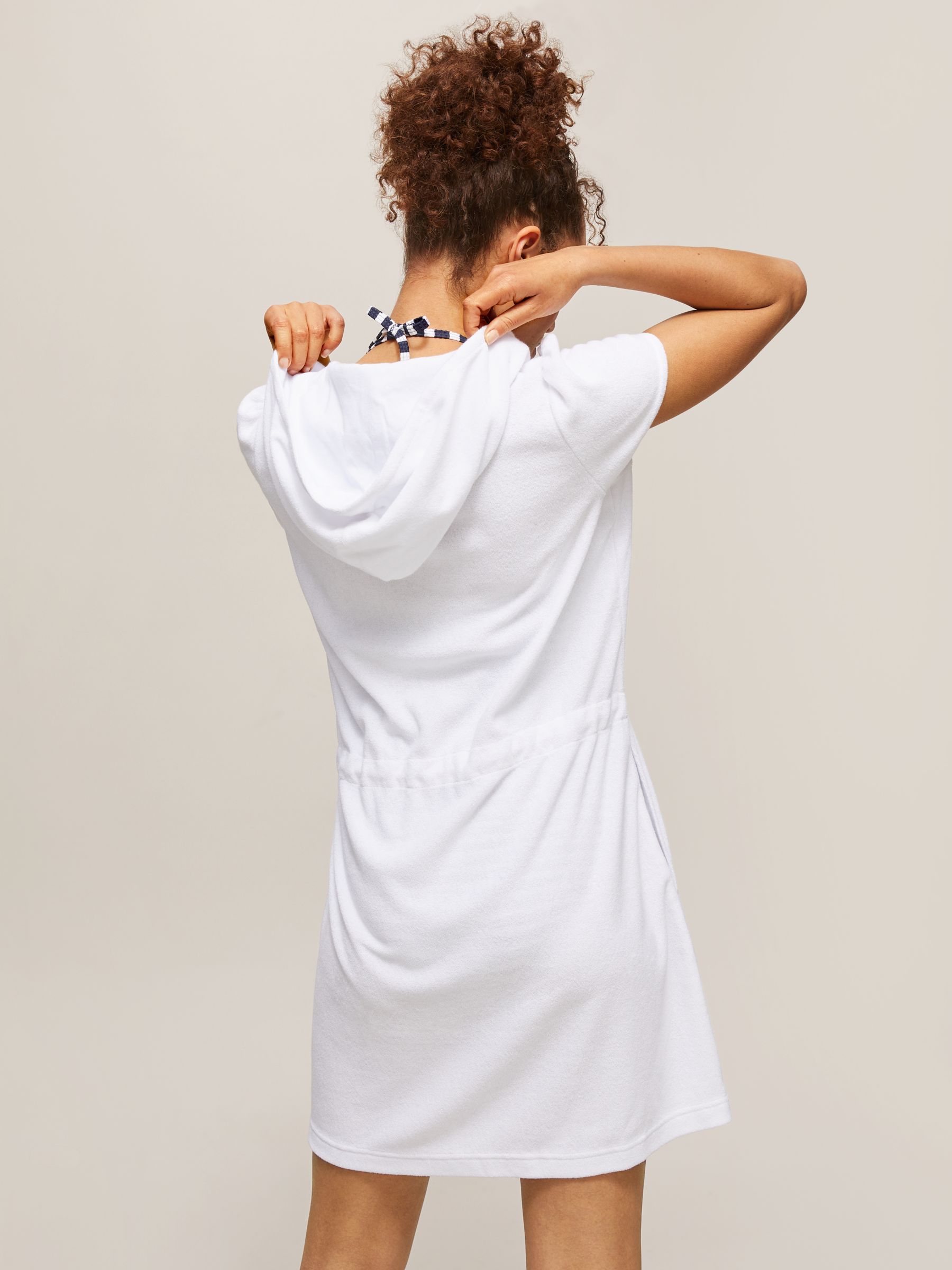 Buy John Lewis Zip Towelling Dress, White Online at johnlewis.com