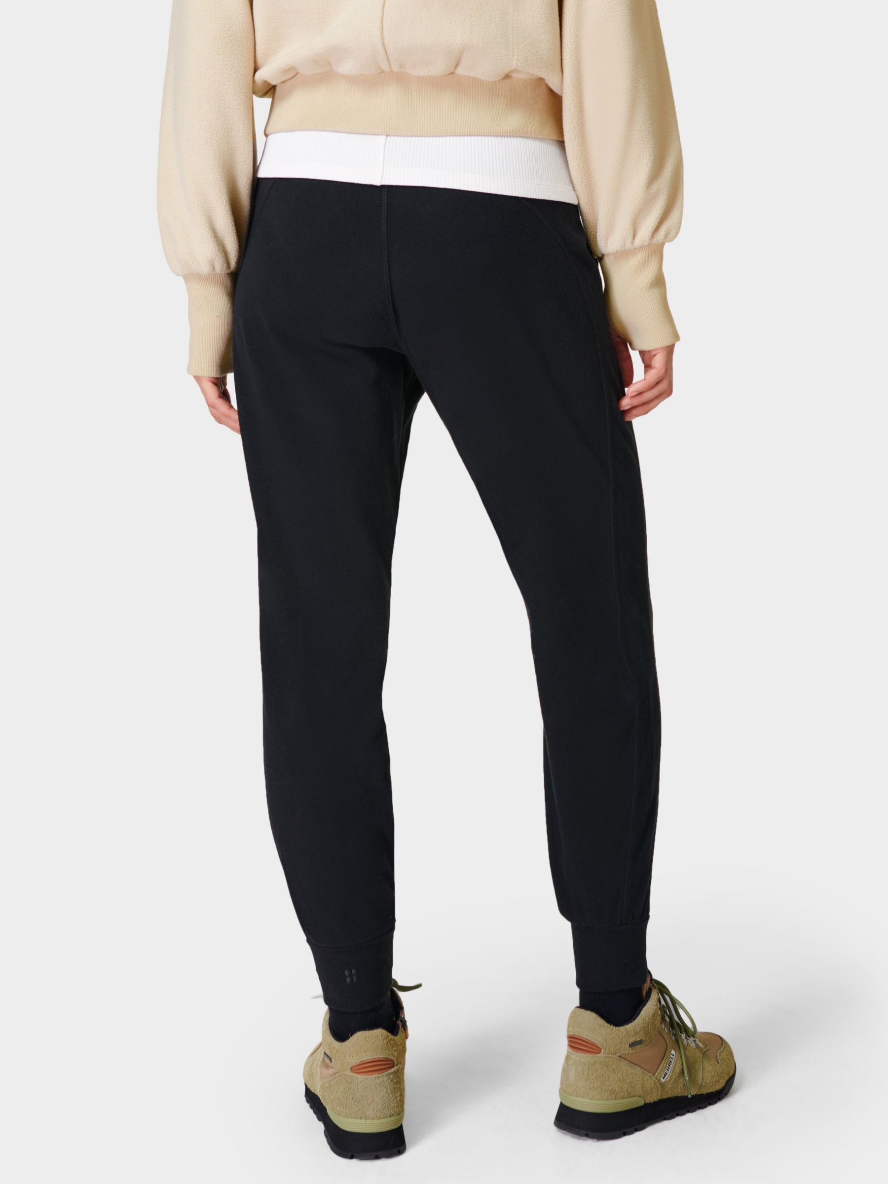 Sweaty Betty Gary Luxe Fleece Yoga Pants, Black at John Lewis & Partners