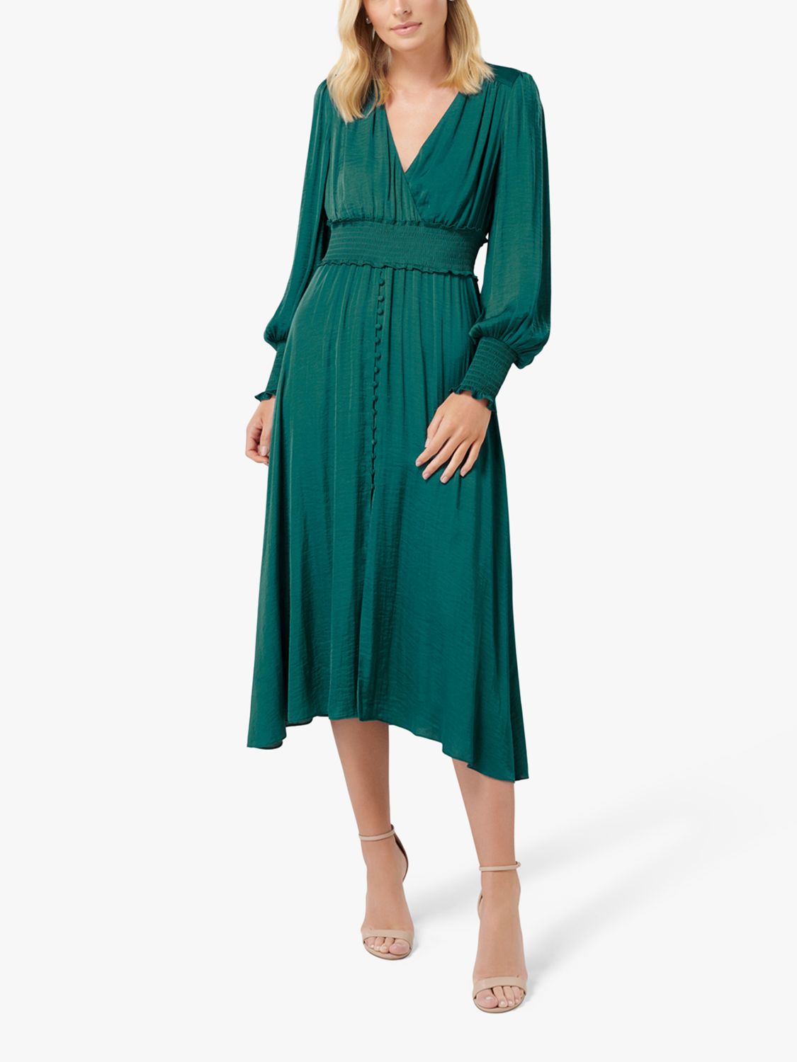Forever New Fit and Flare Midi Dress, Deep Ivy