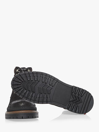 Dune Cordial Suede Chunky Hiker Boots, Black